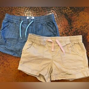 Old Navy Kids Beige and Denim Blue Shorts